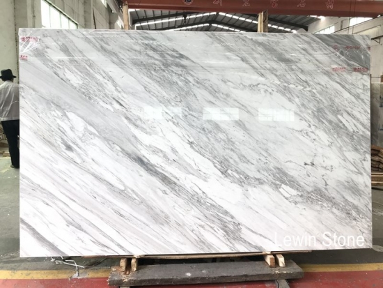 Volakas white Polished Marble Slab