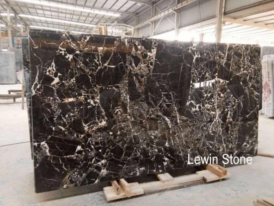 China Snow emperador polished marble slab