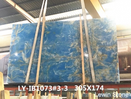 China Blue Onyx Polished Marble Slab