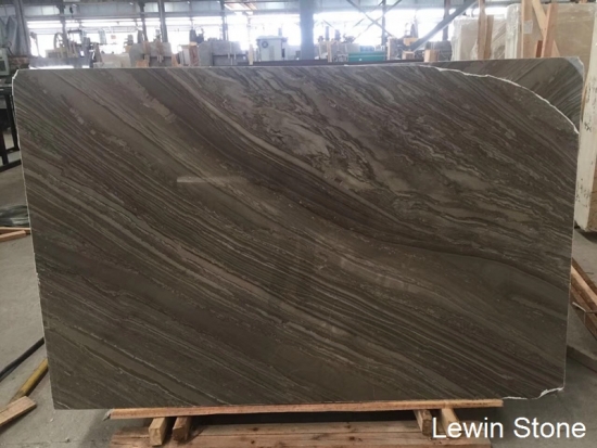 China Wooden Foin Polished marble slab