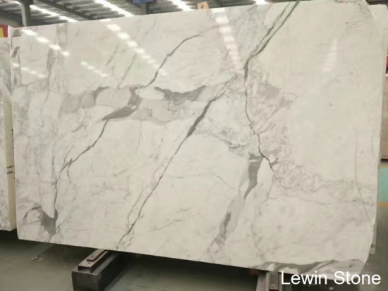 Italy Statuario White Polished Marble Slab